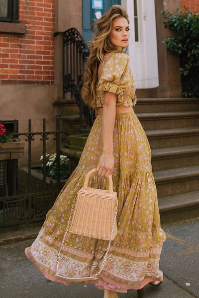 Boho Maxi Skirt Set