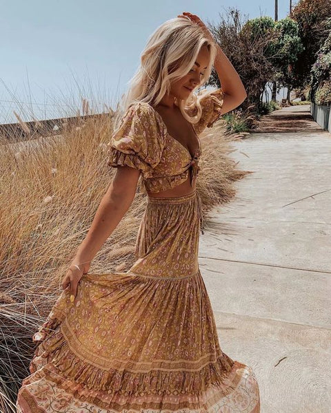 Floral Maxi Skirt & Top
