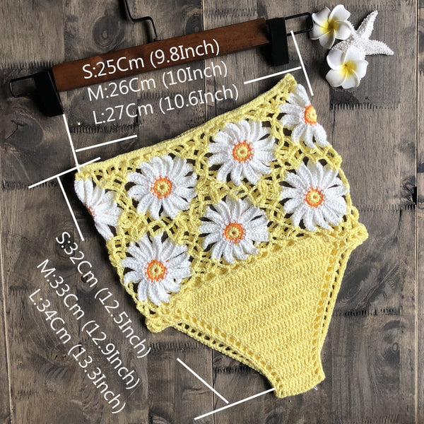 Yellow Crochet Bikini Bottoms