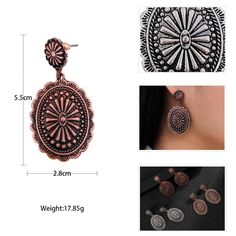Concho Dangle Earrings
