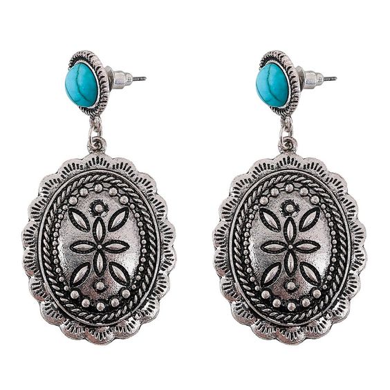Silver Southwestern Earrings