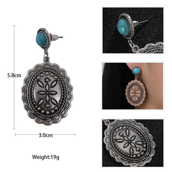Concho Dangle Earrings