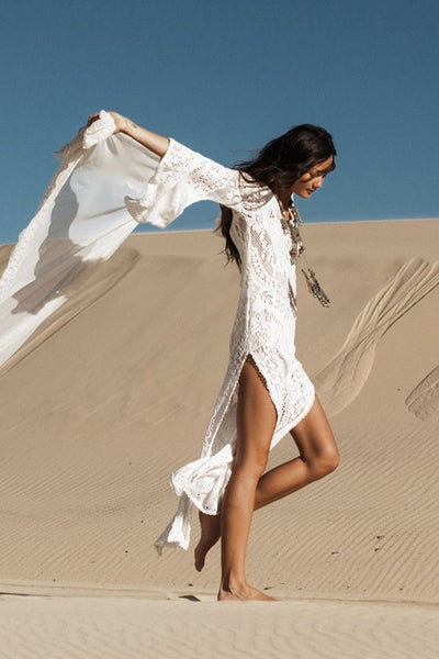 White Lace Maxi Dress