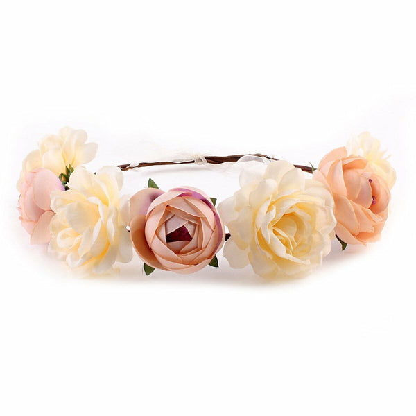 Peach Flower Crown