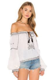 Off Shoulder Peasant Top