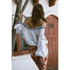 White Peasant Top