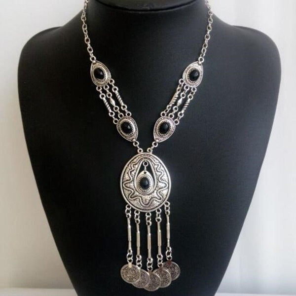 Silver Coins Necklace