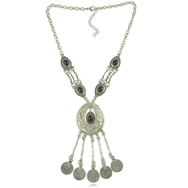 Silver Coins Gypsy Necklace