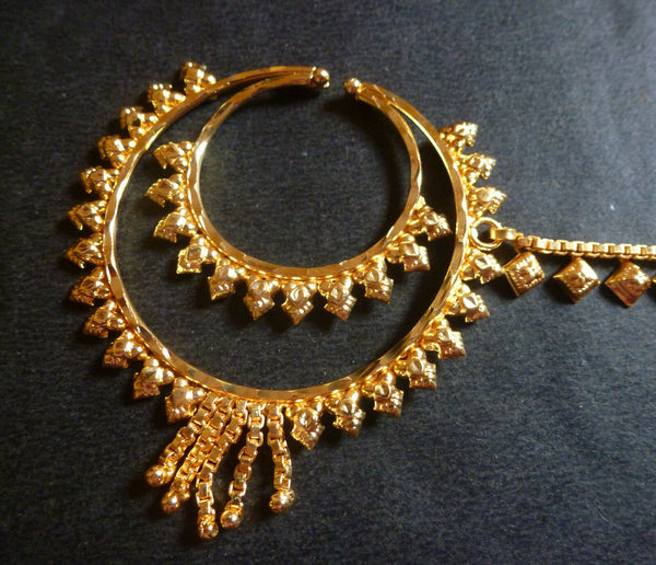 Gold Nose Ring Chain