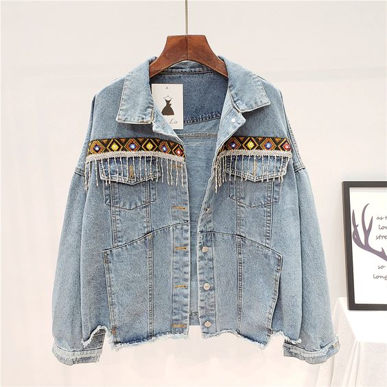 Jean Jacket With Fringe