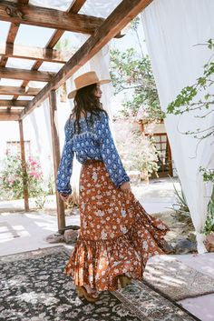 Brown Boho Skirt