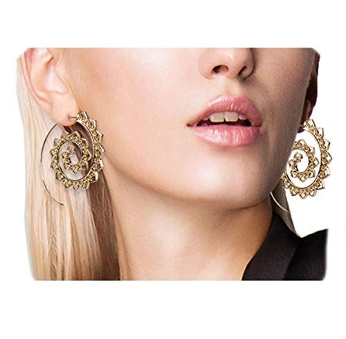 Gold Spiral Earrings