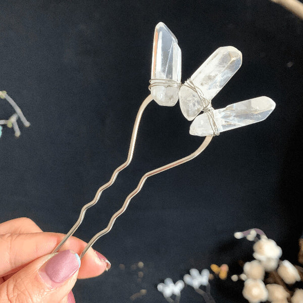Natural Crystal Hair Stick