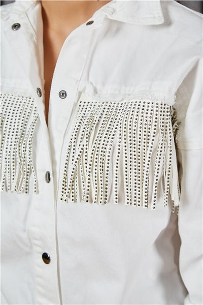 White Fringed Cowgirl Shirt