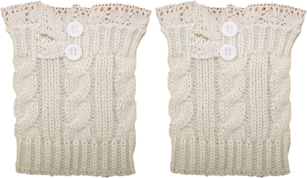 Lace Button Boot Cuffs
