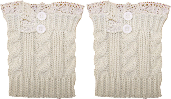 Lace Button Boot Cuffs