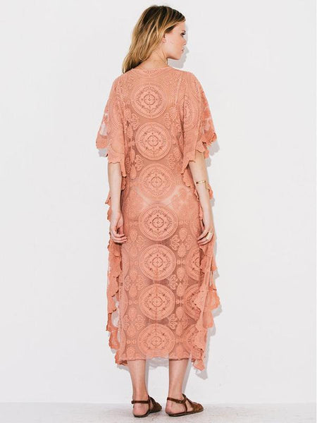 Pink Lace Kimono