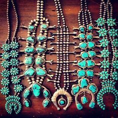 Turquoise Squash Blossom Necklace