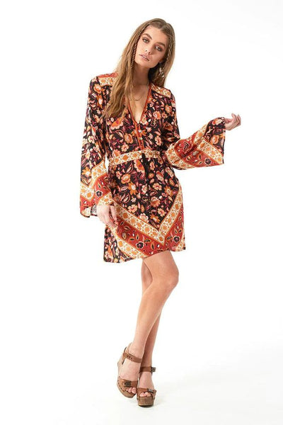 Bell Sleeve Boho Dress