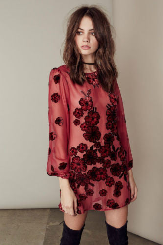 Red Mesh Dress