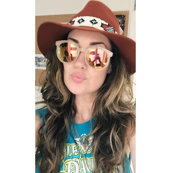 Rust Wide Brim Fedora