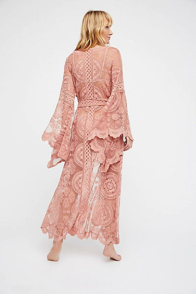 Pink Lace Kimono