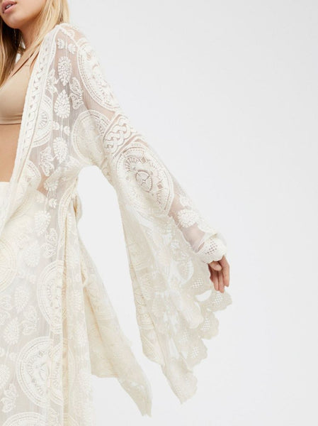 White Boho Kimono
