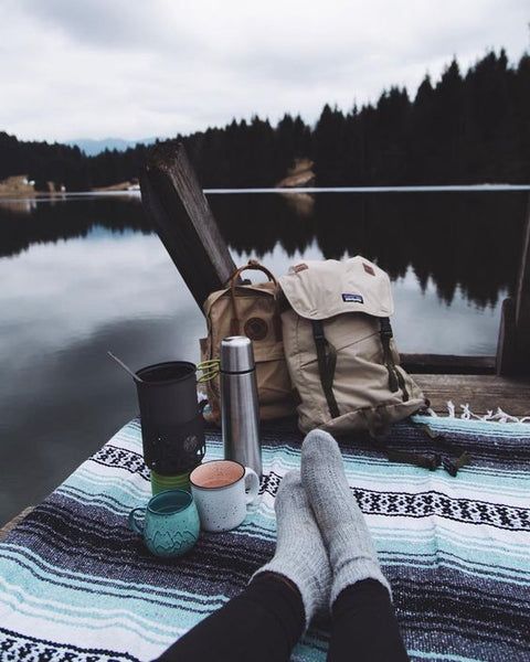 Mexican Blanket Falsa Yoga Mat Hand Woven Natural Beach Throw Outdoor Festival Picnic Blanket Camping Thick Soft Available In 3 Sizes Brown Tan Or Blue You Choose