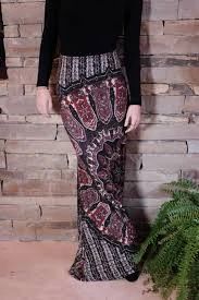 Black Purple Maxi Skirt