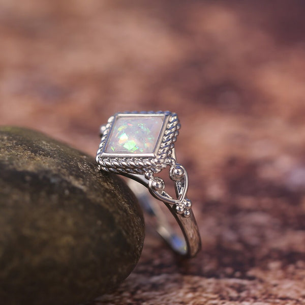 Silver Opal Ring