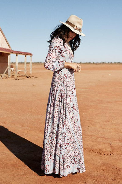 Blue & Pink Maxi Dress