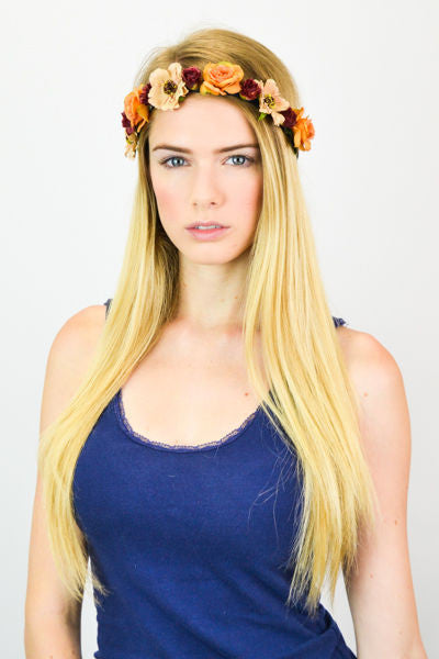 Peach Hair Wreath