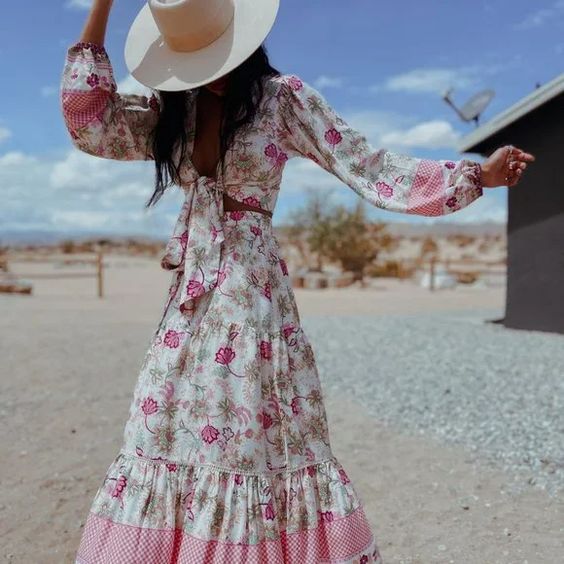 Boho Maxi Skirt Set