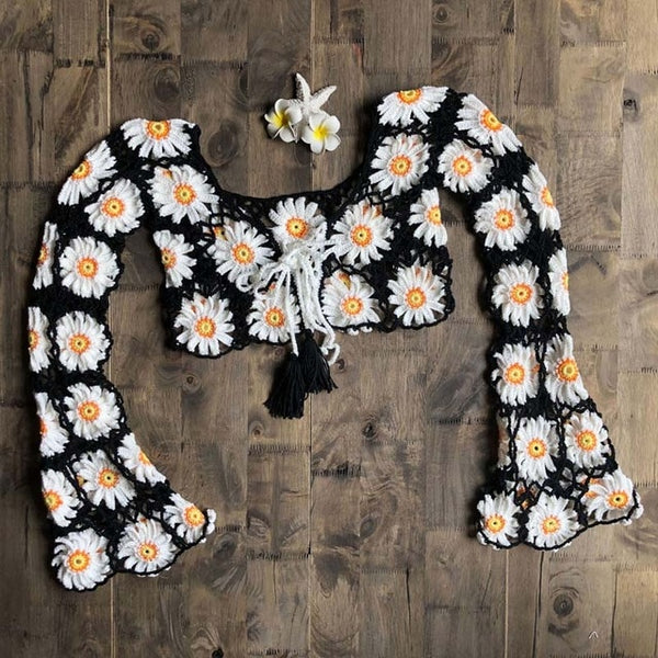 Daisies Crochet Top