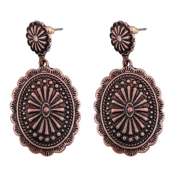Copper Conchos Earrings