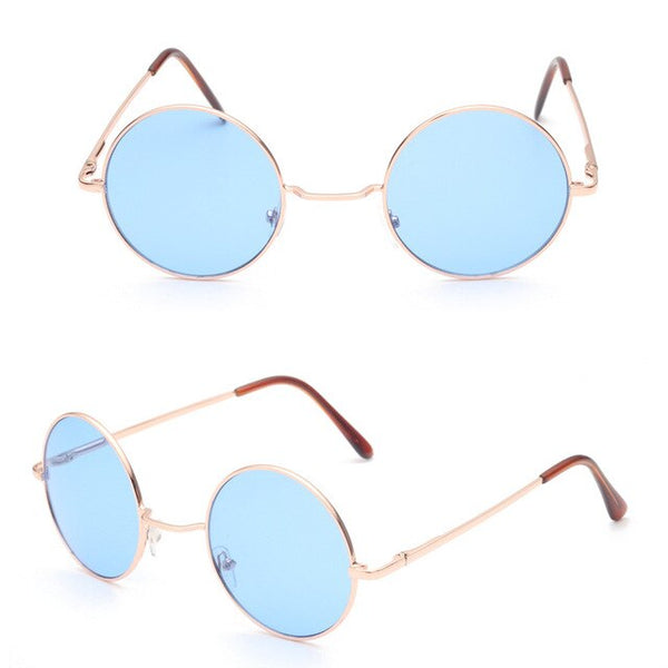 Round Blue Sunglasses