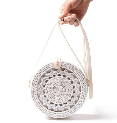 White Round Bag