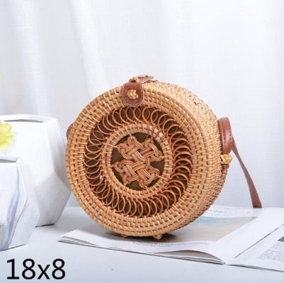 Round Rattan Bag