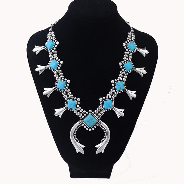Silver Squash Blossom Necklace