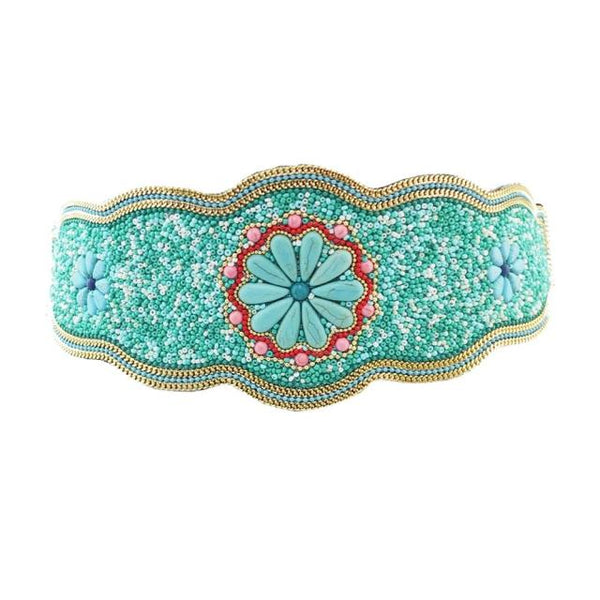 Turquoise & Coral Belt