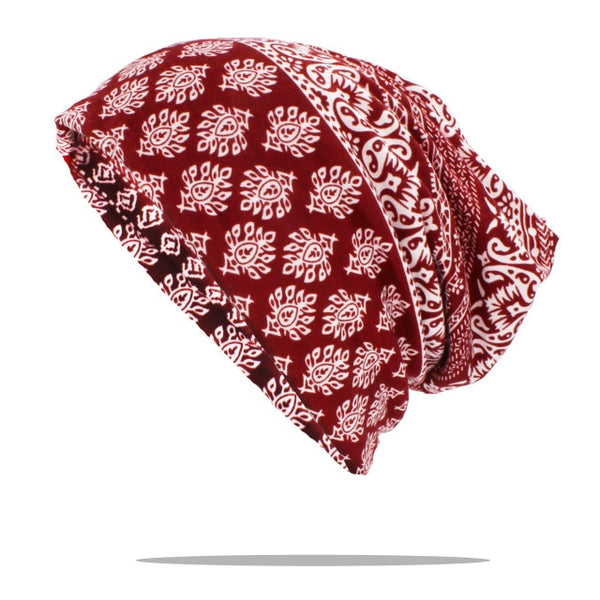 Red Paisley Beanie