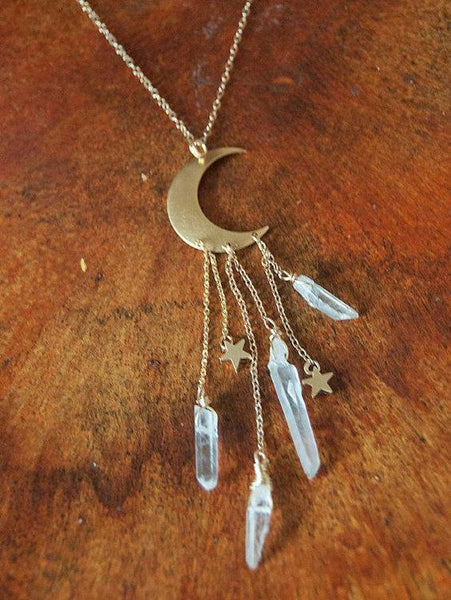 Crescent Quartz Necklace