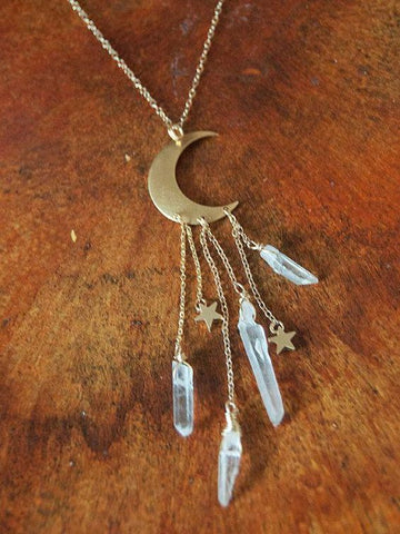 Crescent Quartz Necklace