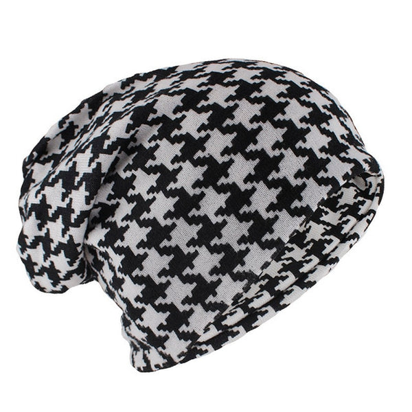 Houndstooth Beanie