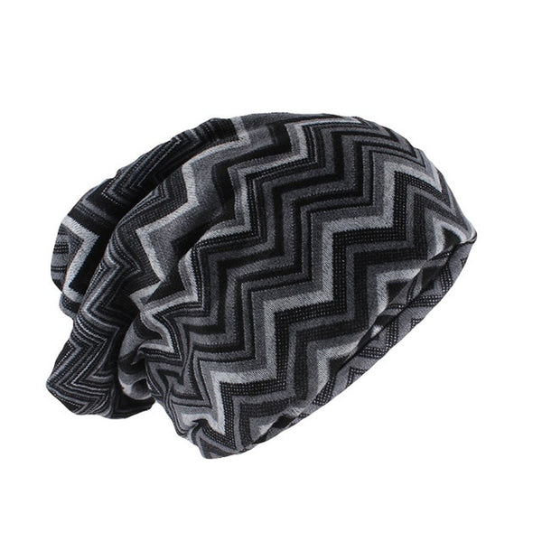 Gray Chevron Beanie
