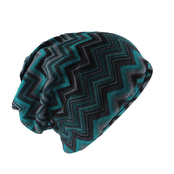 Green Chevron Beanie