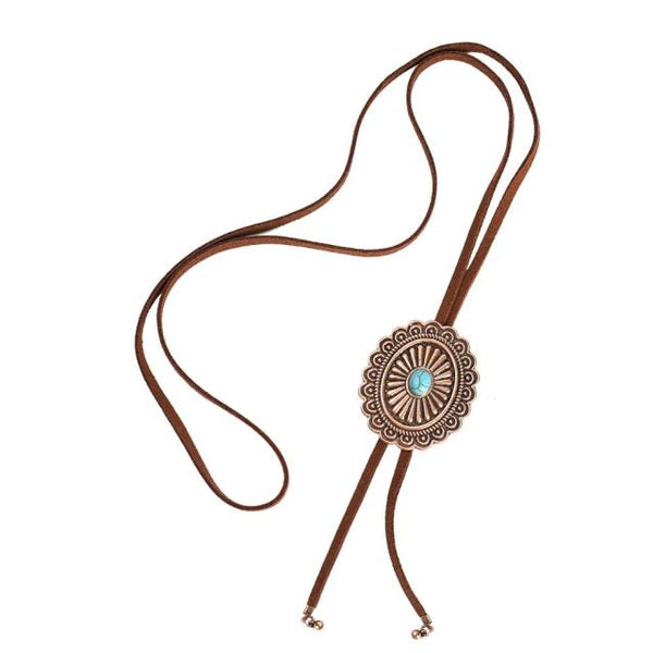 Gold Concho Bolo Tie