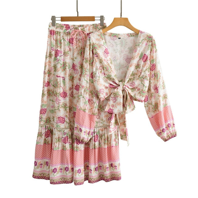 Peasant Top Skirt Set