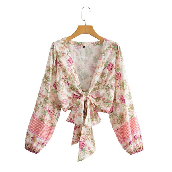 Tie Front Peasant Top