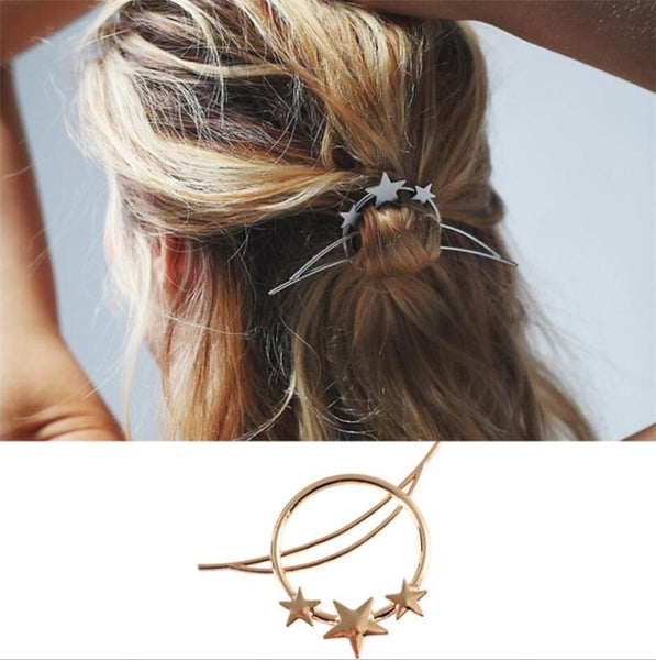 Gold Stars Barrette
